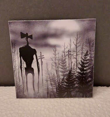 'Siren Night'  3x3 vinyl sticker of my original art - image1